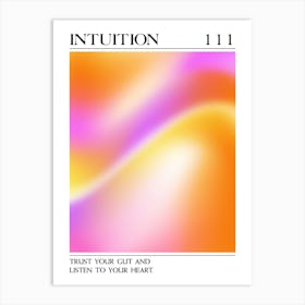 Intuition, Angel Number 111, Aura Gradient Art Print