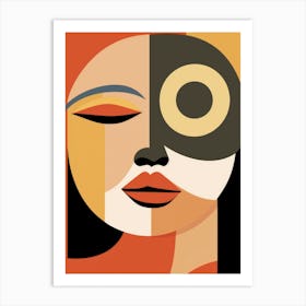 Abstract Woman'S Face 9 Art Print