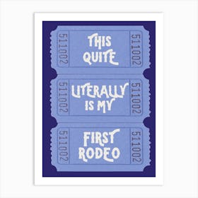 Rodeo Western Ticket Art Print