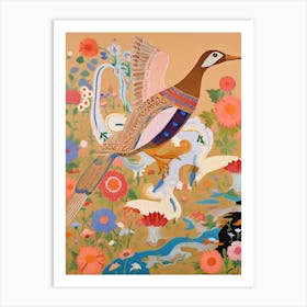 Maximalist Bird Painting Canvasback Art Print