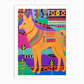 Maximalist Animal Painting Dingo 1 Art Print