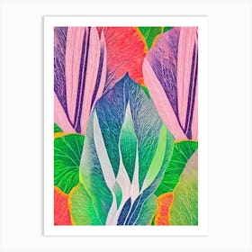 Endive Risograph Retro Poster vegetable Art Print