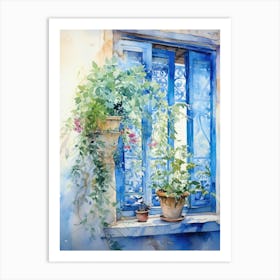 Blue Window 1 Art Print