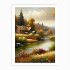 Rustic Autumn Landscape Art Print