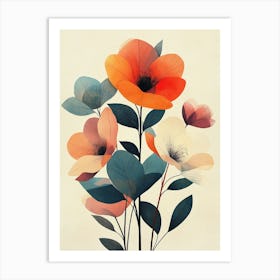 Abstract Flowers 32 Art Print