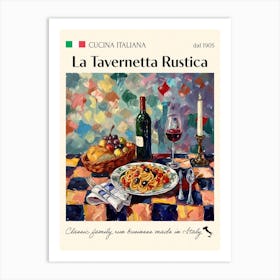 La Tavernetta Rustica Trattoria Italian Poster Food Kitchen Art Print