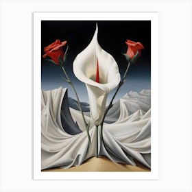 "Lustrous Petals: A Calla Lily's Allure" Art Print