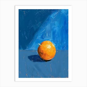 Orange On Blue 1 Art Print