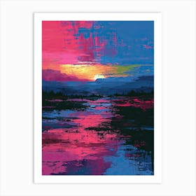 Sunset | Pixel Art Series 1 Art Print