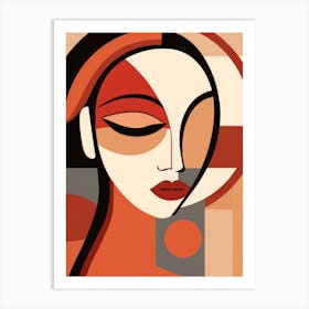 Abstract Woman'S Face 11 Art Print