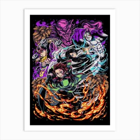 Demon Slayer Anime Poster 4 Art Print