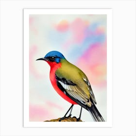 Mockingbird Watercolour Bird Art Print