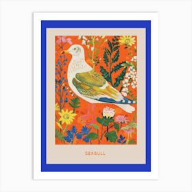 Spring Birds Poster Seagull 3 Art Print