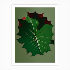 Sycamore Leaf Vibrant Inspired 5 Art Print
