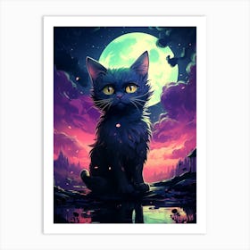 Spooky Cat Art Print
