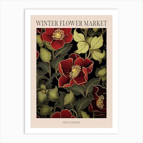 Hellebore 2 Winter Flower Market Poster Art Print