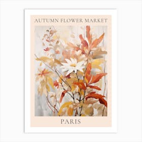 Autumn Flower Market Poster Paris 2 Art Print