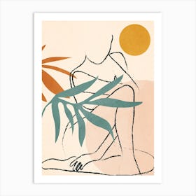 Minimal Line in Nature II Art Print