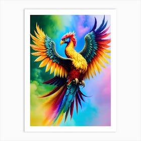 Colorful Phoenix 2 Art Print