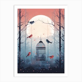 Bird Cage Winter 4 Art Print