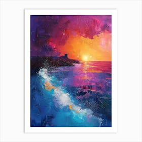 Sunset On The Beach 18 Art Print