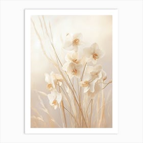 Boho Dried Flowers Orchid 3 Art Print