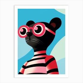 Little Panther 1 Wearing Sunglasses Art Print