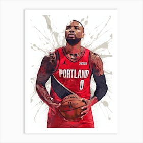 Damian Lillard Portland Trail Blazers Art Print