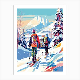 Stowe Mountain Resort   Vermont Usa, Ski Resort Illustration 0 Art Print