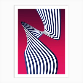 Abstract Striped Pattern Art Print