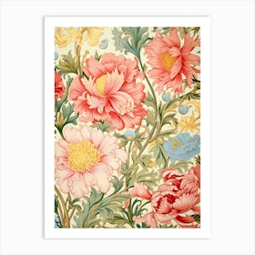 Floral Wallpaper 332 Art Print