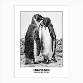 Penguin Preening Their Feathers Poster 8 Art Print