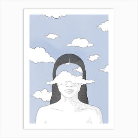 Clouds over head Art Print