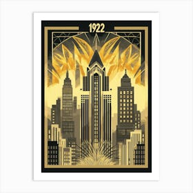 Aihrgdesign A Vintage Poster Showcasing Art Deco Architecture 9b81366d 7328 4f0a Abb9 Efb7a2e6d4ba 3 Art Print