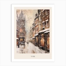 Vintage Winter Painting Poster York United Kingdom 1 Art Print