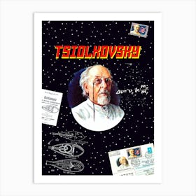 Tsiolkovsky: Gagarin space art — Soviet space art [Sovietwave] Art Print