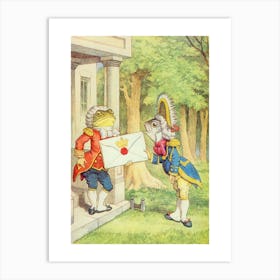 The Fish Footman Delivering An Invitation To The Duchess Art Print