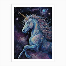 Unicorn In Space 1 Art Print