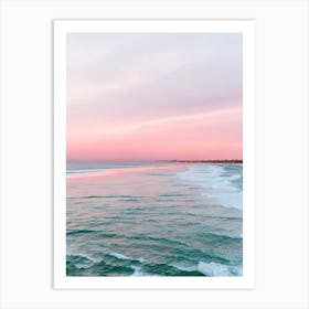 Coronado Beach, San Diego, California Pink Photography 1 Art Print