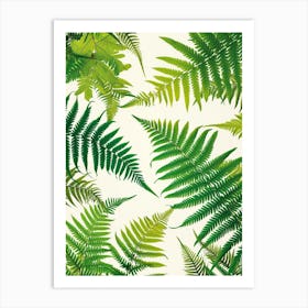 Pattern Poster Pteris Fern 3 Art Print