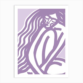 The Silence Purple Art Print