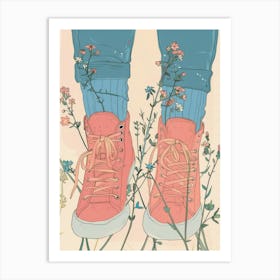 Spring Flowers And Sneakers 2 Art Print