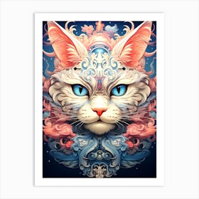 Cat Head Art Print