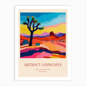 Colourful Abstract Joshua Tree National Park Usa 4 Poster Art Print