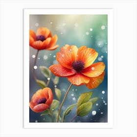 Orange Poppies Art Print