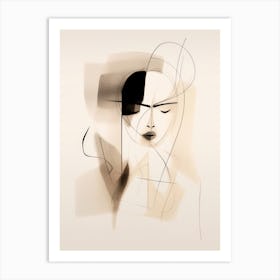 Woman's Abstract Portrait Art Print