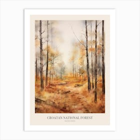 Autumn Forest Landscape Croatan National Forest 1 Poster Art Print