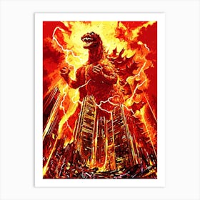 godzilla 3 Art Print