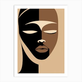 African Woman'S Face Art Print