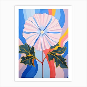 Flax Flower 1 Hilma Af Klint Inspired Pastel Flower Painting Art Print